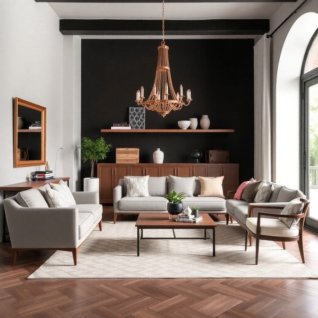 Tendencias de decoración 2025 con muebles modernos